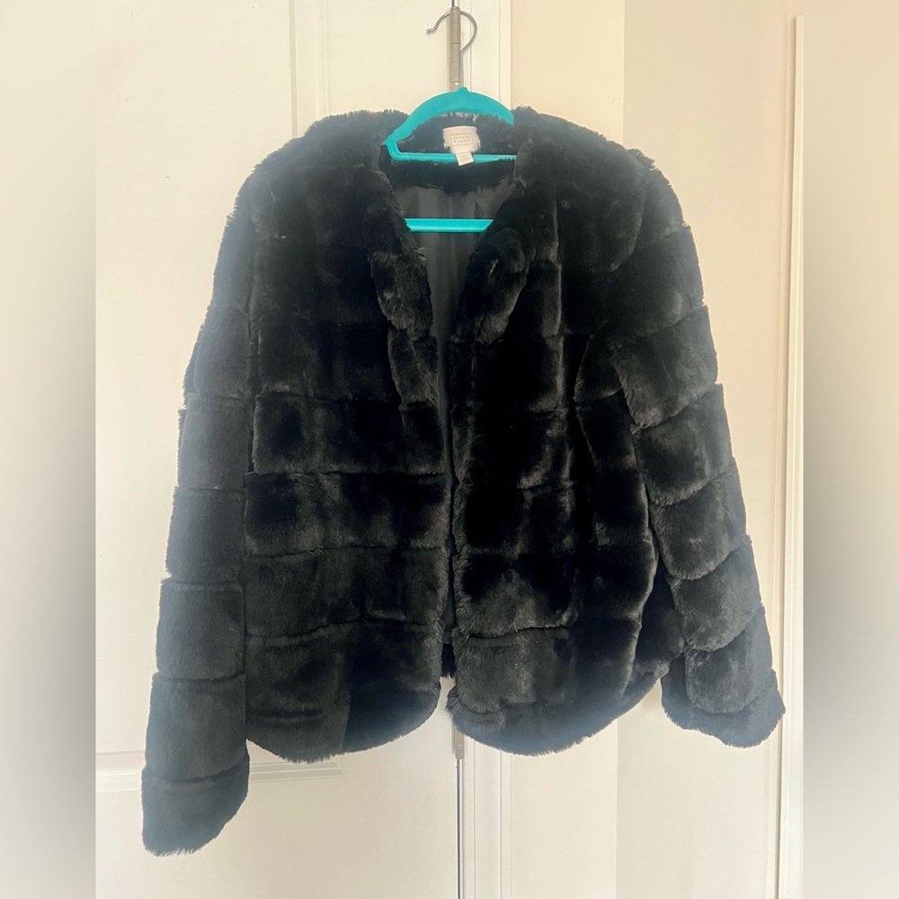 Black Furry Coat